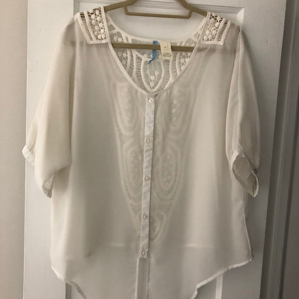 Sheer White Blouse